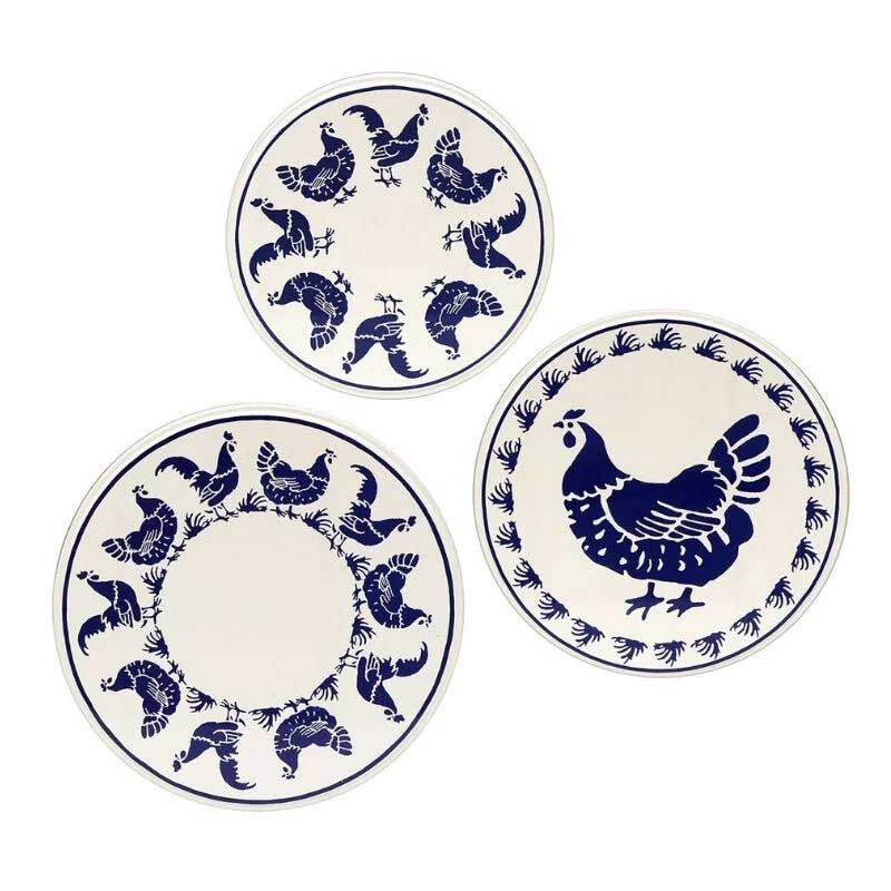 Emma Bridgewater Set Of 3 Round Cake Tins Blue Hens image number 2
